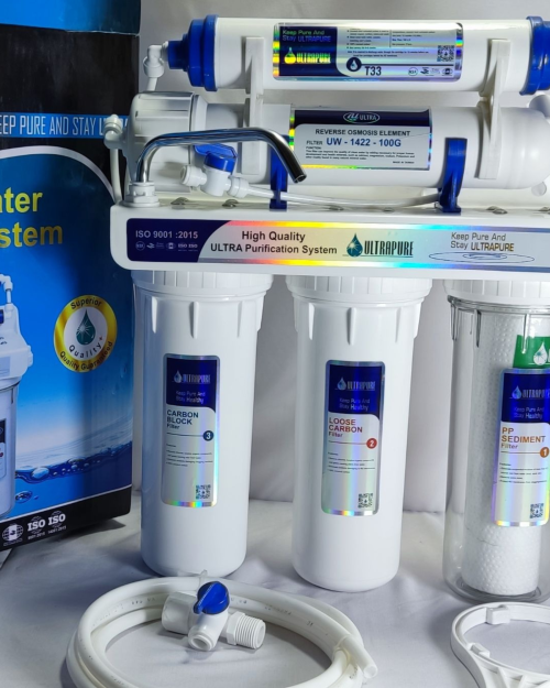 Domestic Reverse Osmosis Machine 40LPH – 60LPH sale in Kenya The Domestic Reverse Osmosis Machine 40LPH – 60LPH is the ideal solution for homes, offices, schools, and small institutions seeking reliable and high-quality purified water. Designed with advanced multi-stage purification technology, this machine effectively removes dirt, chlorine, heavy metals, microorganisms, and unwanted chemicals from water sources such as council water, borehole water, or stored tank water. Unlike basic filters, this domestic RO system uses reverse osmosis membranes combined with sediment and activated carbon filters to guarantee safe, clean, and refreshing drinking water that meets international health standards. With a daily output capacity of 40 to 60 liters per hour, it ensures a steady supply of purified water for medium to large households and small commercial setups.