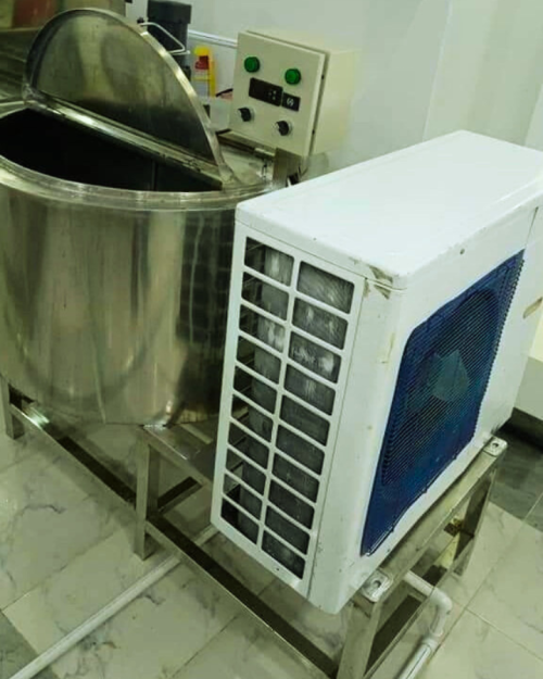 The Milk Chiller 200L is ideal for dairy businesses that need efficient cooling and safe storage of fresh milk. It is perfectly suitable for businesses handling limited volumes of milk daily. Constructed from high-quality stainless steel (SS304), the Milk Chiller 200L is hygienic, durable, and easy to clean. A food-grade design ensures that milk is stored safely, and the smooth interior surface prevents contamination, making maintenance simple. Has a powerful cooling system that rapidly brings milk down to 4°C to maintain freshness and prevent bacterial growth. This helps farmers and vendors deliver top-quality milk that meets industry standards. The chiller features digital temperature controls for precise monitoring, and the insulation design minimizes energy consumption and operating costs. The built-in gentle stirrer (agitator) keeps milk evenly mixed, preventing cream separation and ensuring consistency.