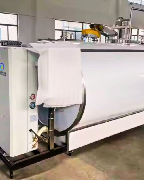 The Milk Chiller 10,000 Liters is a large-capacity cooling system designed for dairy farms, milk collection centers, and large-scale processing industries. With its advanced cooling technology, it preserves the milk at the ideal temperature of 4°C, preventing bacterial growth and spoilage. The 10,000L capacity makes it suitable for bulk milk handling, ensuring farmers and processors maintain top-quality milk from collection to delivery. Built with high-grade stainless steel, this milk chiller is durable, hygienic, and easy to maintain. It features an efficient cooling compressor, agitator for uniform temperature distribution, and insulation to minimize energy consumption. Whether you are a cooperative society, dairy processor, or large farm, this milk chiller provides a reliable solution for bulk milk cooling, ensuring compliance with international dairy standards.