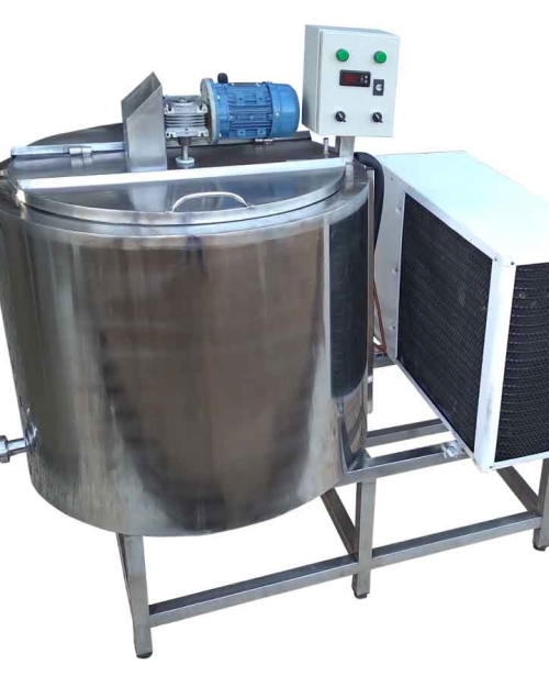 The Milk Chiller 100L is the perfect solution for small dairy producers and milk shops looking for a reliable and affordable way to store fresh milk. With a 100-litre capacity, this compact chiller is ideal for farms or vendors handling smaller daily volumes. Crafted from high-quality stainless steel (SS304), the Milk Chiller 100L guarantees hygiene and durability. Its food-grade construction ensures milk remains uncontaminated and safe, while the smooth interior finish makes cleaning easy and efficient. The chiller is equipped with a fast cooling system that brings milk down to 4°C, preventing bacterial growth and extending shelf life. This ensures farmers and vendors deliver milk that meets required safety and quality standards. For convenience, the Milk Chiller 100L comes with digital temperature controls for precise monitoring and regulation. It also features a gentle stirrer (agitator) that prevents cream separation, keeping milk consistent and evenly mixed during storage.